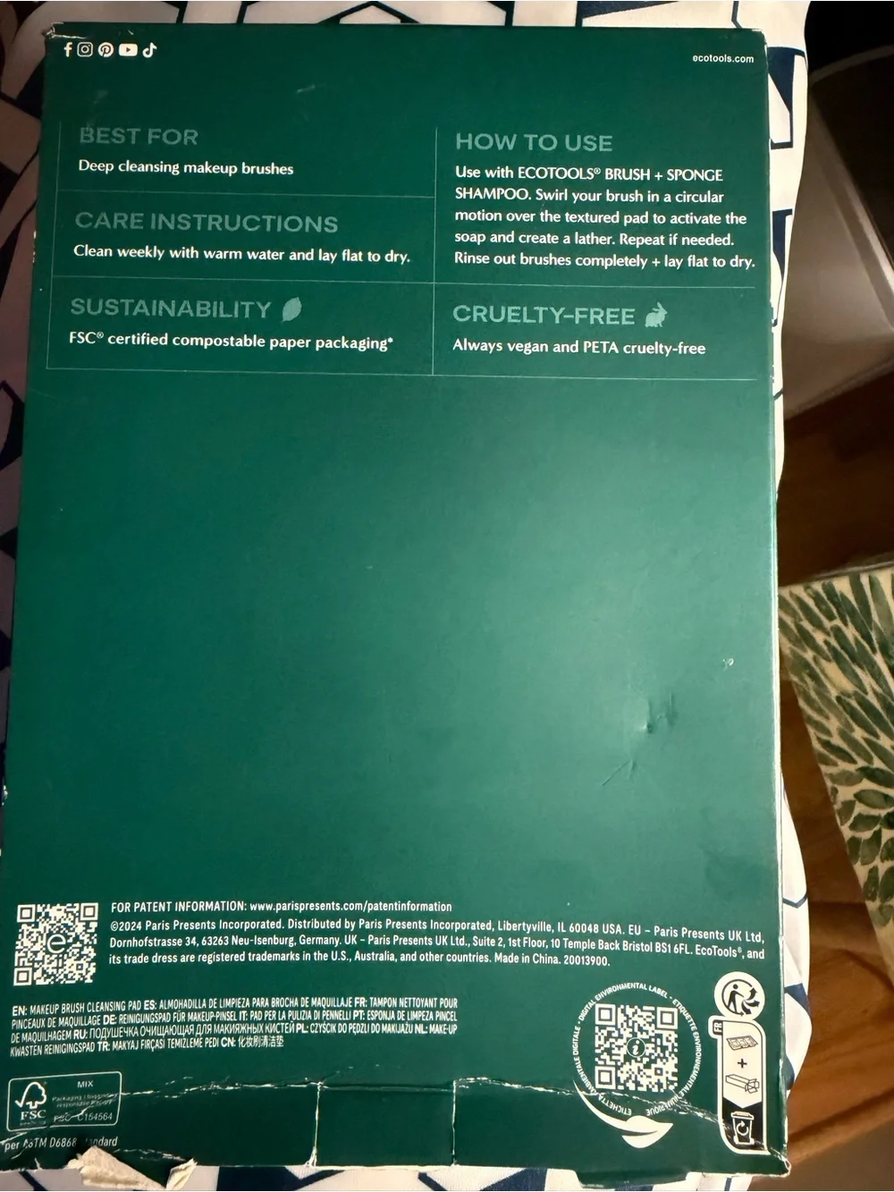 ecotools Deep Teal Brush Cleansing Pad